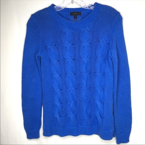 5/$25 J. Crew cable knit chunky sweater XXS Extra Small lilac cozy comfy layer - Picture 2 of 7